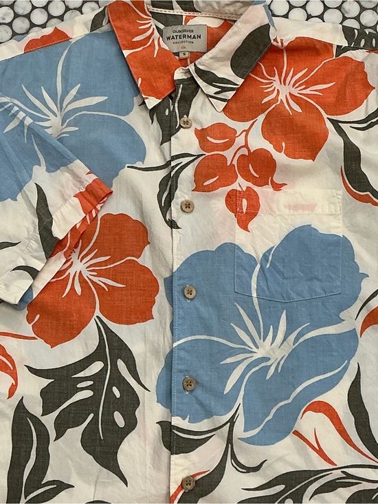Quiksilver Other - Quiksilver Waterman Tropical Floral Button Up Shirt Size S